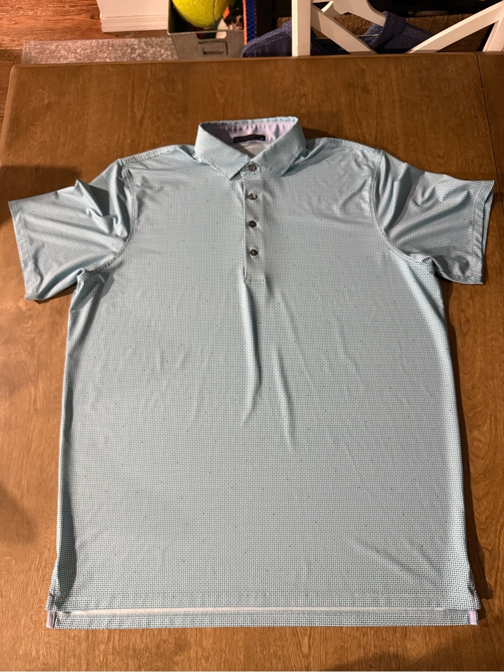 Men's Greyson Clothier Blue Dotted Polo Shirt